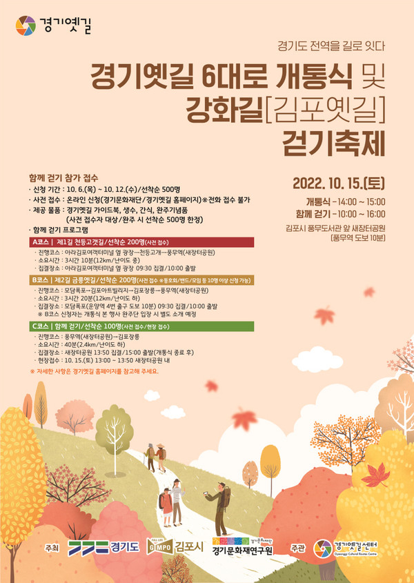 ▲ 경기옛길 6대로 개통식 관련 포스터.