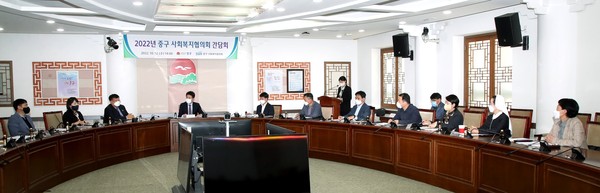 ▲ 2022년 사회복지협의회 간담회.