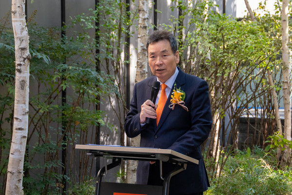 ▲ 지난 12일 ‘강남 취·창업허브센터’ 개관식에서 강남구의회 김형대 의장이 축사를 하고 있다.