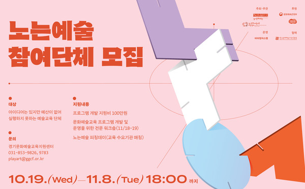 ▲ 경기예술교육 온라인플랫폼 '노는예술' 웹배너.