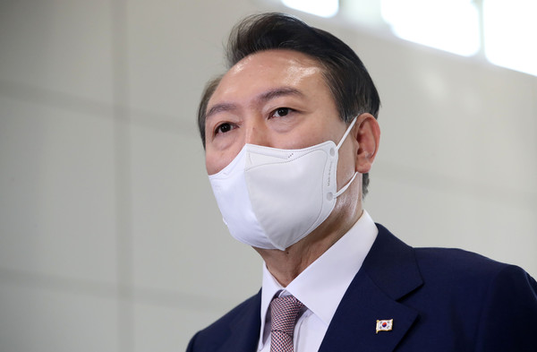 ▲ 출근길 질의응답하는 윤석열 대통령. /뉴시스