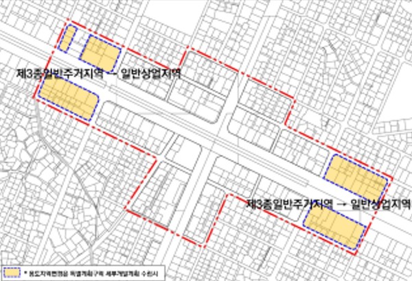 ▲ 군자역일대 도면.