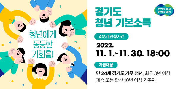 ▲ ‘만 24세 청년기본소득’ 4분기 신청자 홍보문.