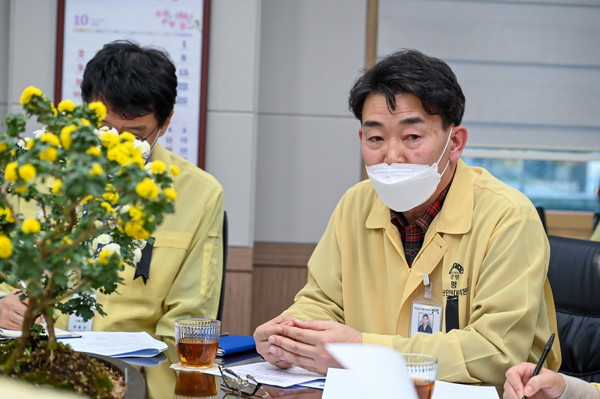 ▲ 양평군 핼러윈 관련 긴급 간부 회의.