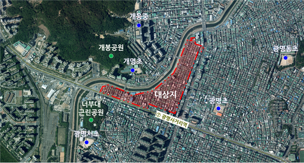 ▲ 광명3 위치도.