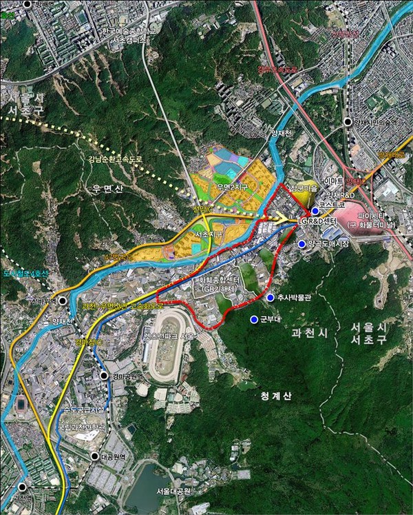 ▲ 과천 주암지구 위치도.