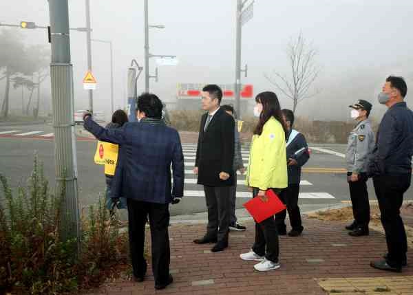 하늘중학교 교통안전 캠페인