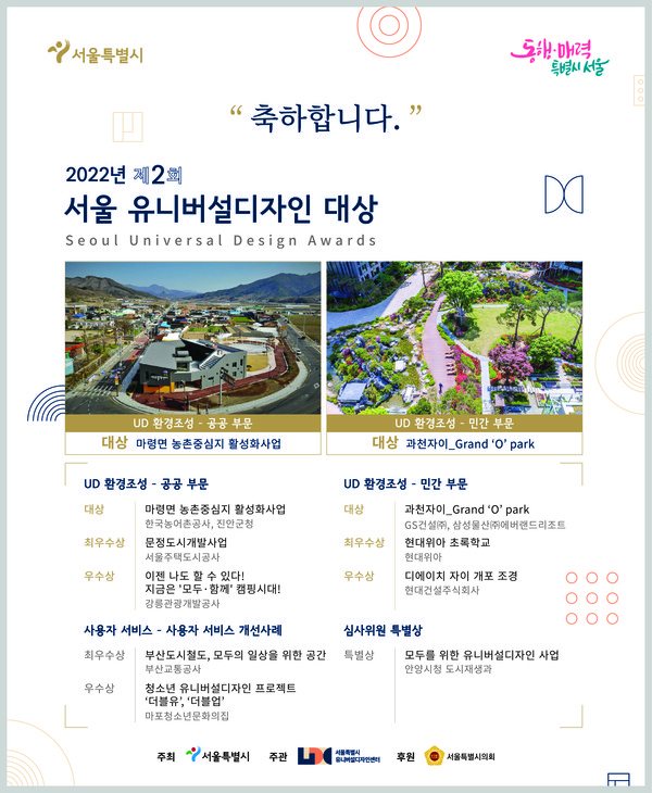 ▲ 제2회 서울 유니버설디자인 대상 수상작.