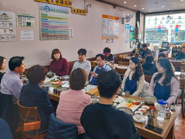▲ 주광덕 남양주시장, 직원들과 소통의 시간 가져.