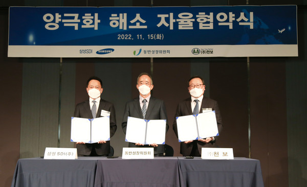▲ 동반성장위원회(동반위)·삼성SDI '양극화 해소 자율협약'/뉴시스
