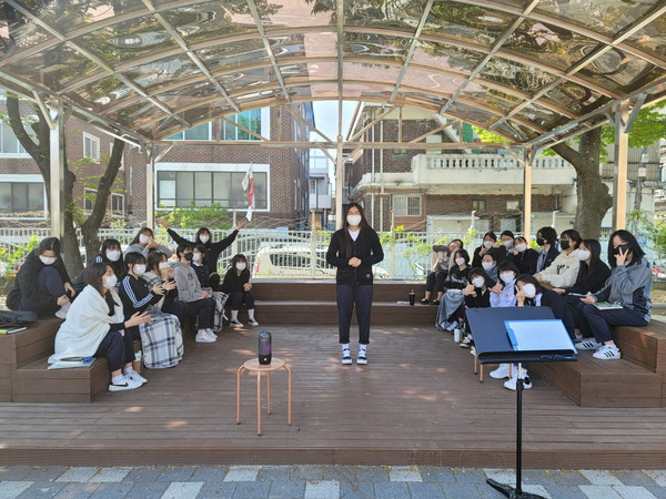 ▲ 부광여고 학생들.