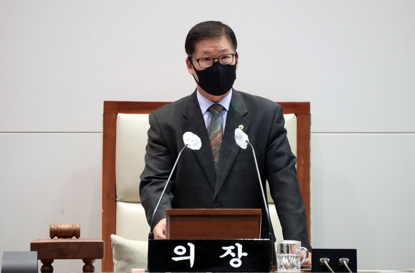 ▲ 성남시의회, 제276회 제2차 정례회 진행중인 모습.