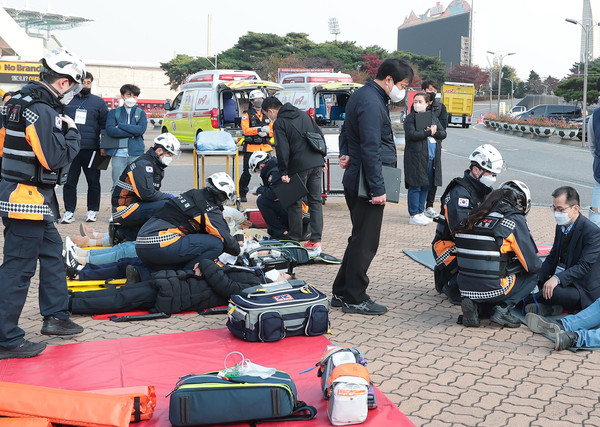 ▲ 2022년 재난대응 안전한국훈련 실시 모습.