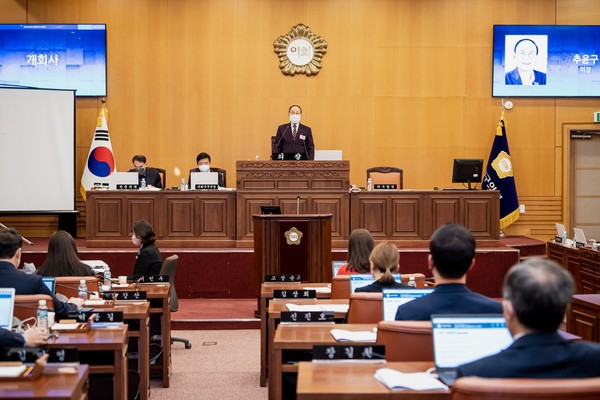 ▲ 제257회 제2차 정례회 개회 모습.