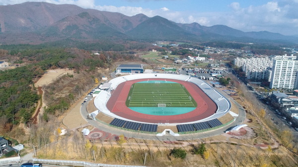 ▲ 산대운동장 전경.