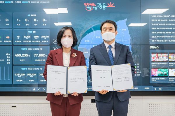 ▲ 성심의료재단 강동성심병원과 업무협약 체결 모습.