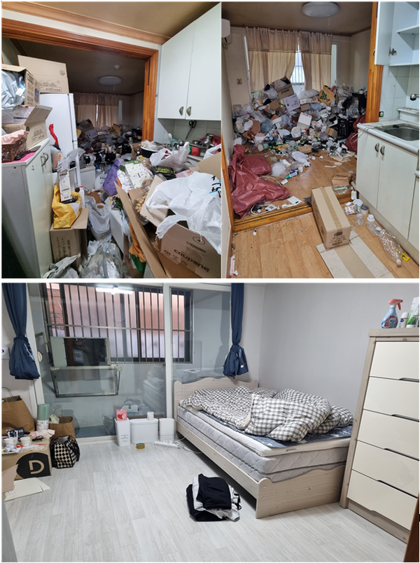 ▲ 남동구 통합사례관리 지원 전후사진.