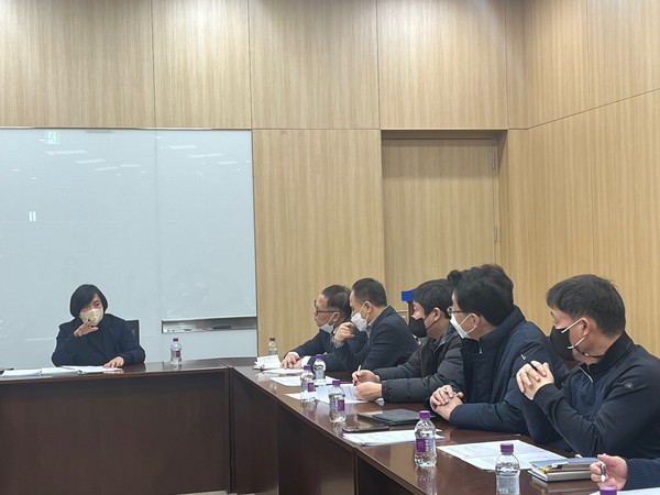 ▲ 이은주 의원, 이동편의시설 기술지원센터 사업 확대 간담회.