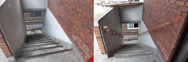 ▲ 어르신안전하우징 가드레일 설치 모습.