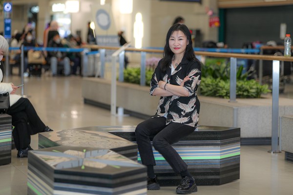 ▲ 인천공항 제1여객터미널 환영홀 문화휴식공간.