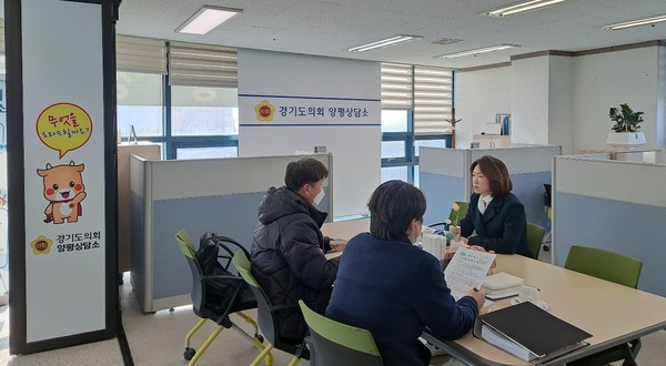 ▲ 이혜원 의원 2023 지역화폐 애산 현황 및 사업추진 방안 업무 보고.