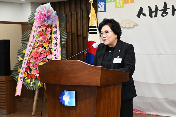 ▲ 최정희 의장, 경기북부상공회의소 신년인사회 참석 모습.