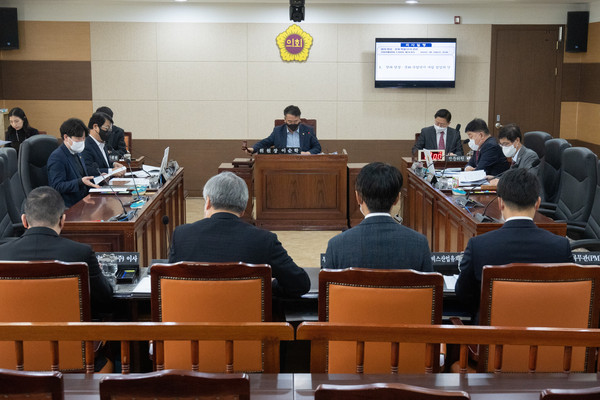 ▲ 청라 영상 문화 복합단지 사업 관련 소위원회 제1차 회의.