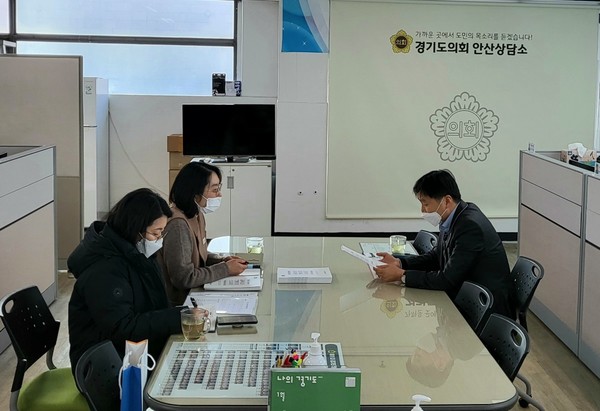 ▲ 김태희 의원, 경기도시장상권진흥원 남세센터 관계자와 간담회 가져.