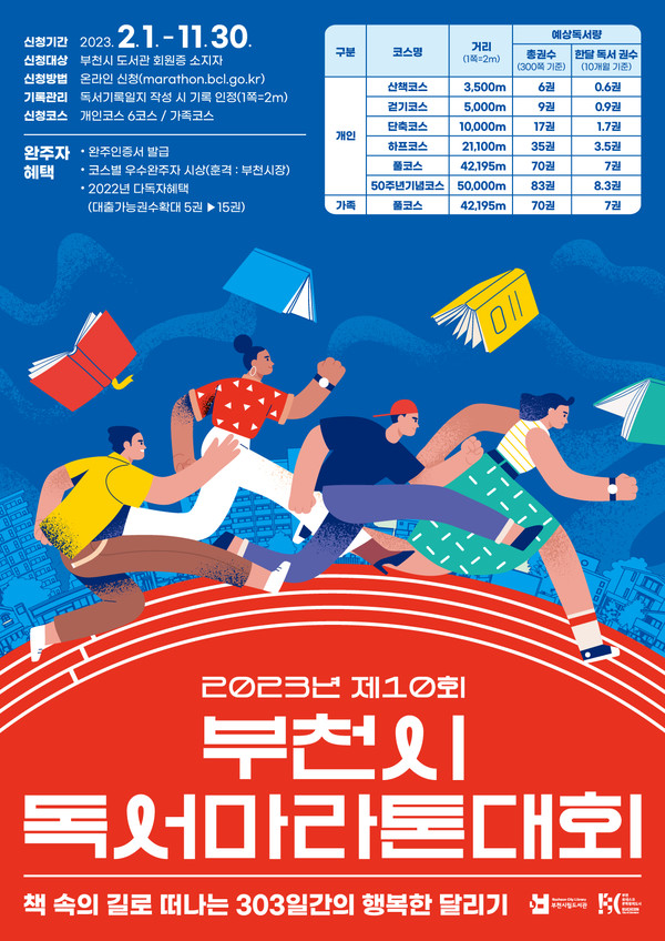 ▲ 부천시 제10회 독서마라톤대회 포스터.