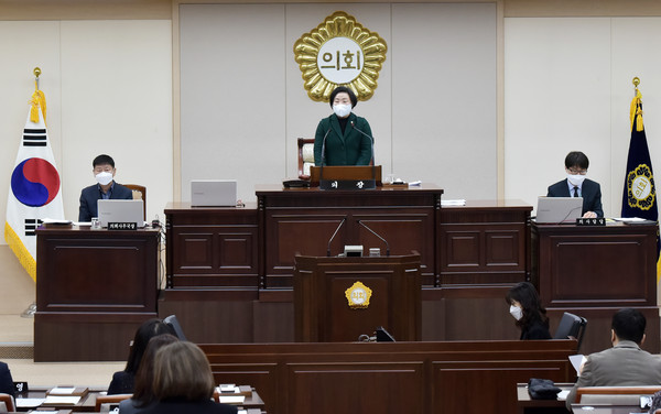 ▲ 부평구의회 제254회 임시회 개회 모습.