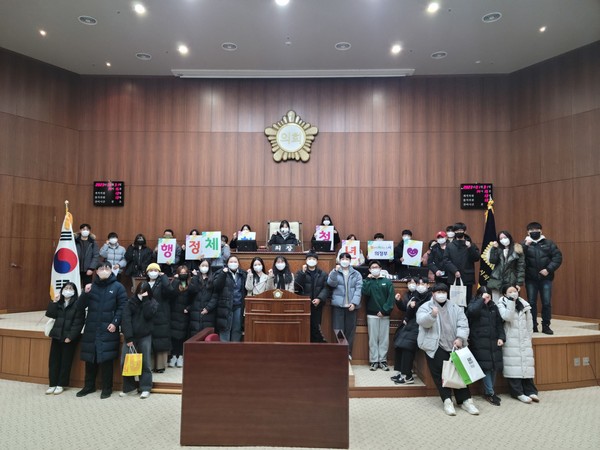 ▲ 의정부시의회 청년행정체험.