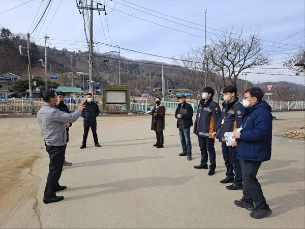 ▲ 대보름행사 사전 안전점검 중인 모습.