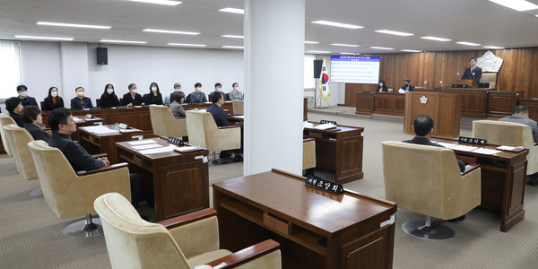▲ 제240회 임시회 개회 모습.
