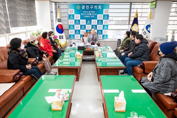▲ 광진구의회-시각장애인연합회 간담회.
