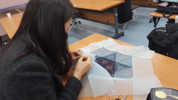 ▲ 경기도박물관 규방동호회 전통보자기반.