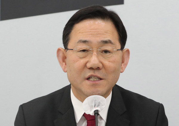 ▲ 주호영 국민의힘 원내대표가 현안 관련 기자간담회에서 발언하고 있다. /뉴시스