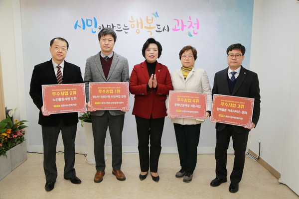 ▲ 과천시 지역사회보장계획 우수사업 시상.