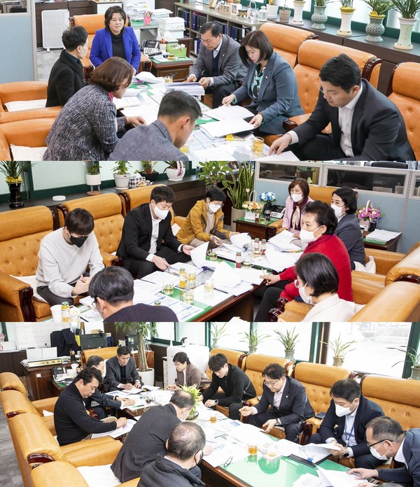 ▲ 각 상임위 간담회 모습.