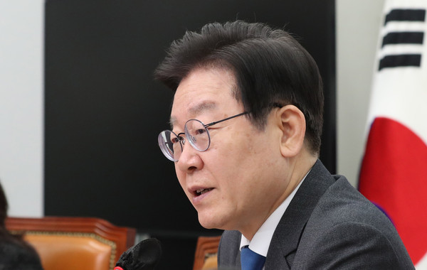 ▲ 발언하는 이재명 대표.