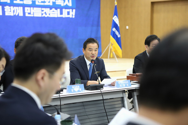 ▲ 더불어민주당 지도부 현장 최고위원회.