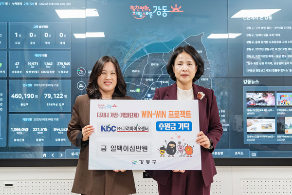 ▲ 다자녀가정다자녀가정-기업(단체) WIN-WIN 프로젝트 후원금 전달식.