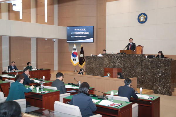▲ 제234회 임시회 개최 모습.