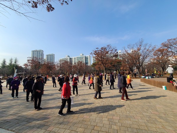 ▲ 남동구 일상 속 걷기 활성화 위한 프로그램 실시 모습.
