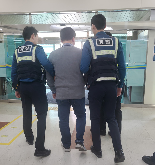 ▲ 동두천시 특이민원 발생상황 대응 경찰합동 훈련 모습.