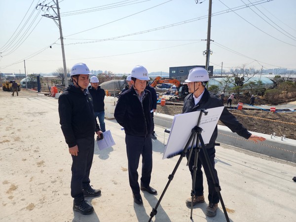 건설교통국장 도로개설공사현장점검