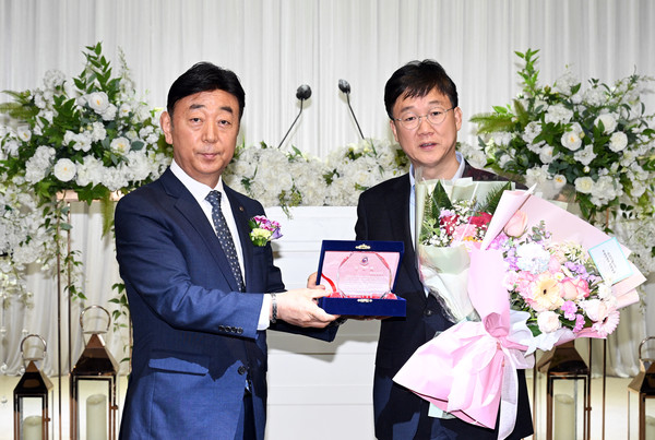 ▲ 이민근 안산시장, 한국외식업중앙회 안산상록구지부 정기총회 참석 모습.