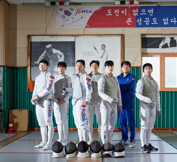 ▲ 광주시청 펜싱팀 모습.