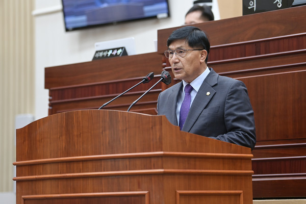 ▲ 박영철 의원 5분 자유발언 모습.
