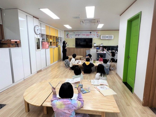 ▲ 양평군 아동비만예방관리사업 운영 모습.