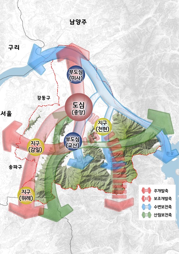 ▲ 도시공간구상도(2040년 하남).